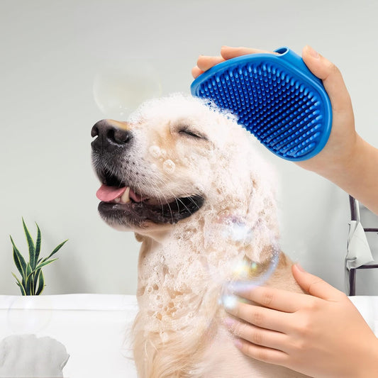 Comotech 3PCS Dog Bath Brush | Dog Shampoo Brush | Dog Scrubber for Bath