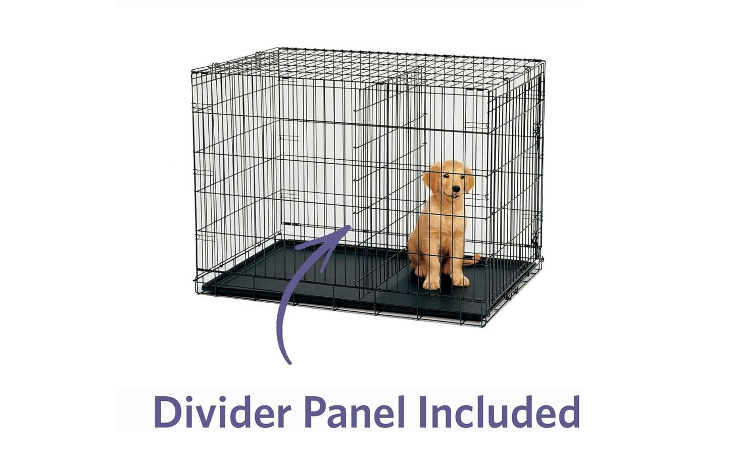 MidWest Homes for Pets Newly Enhanced Single & Double Door iCrate Dog Crate, Includes Leak-Proof Pan