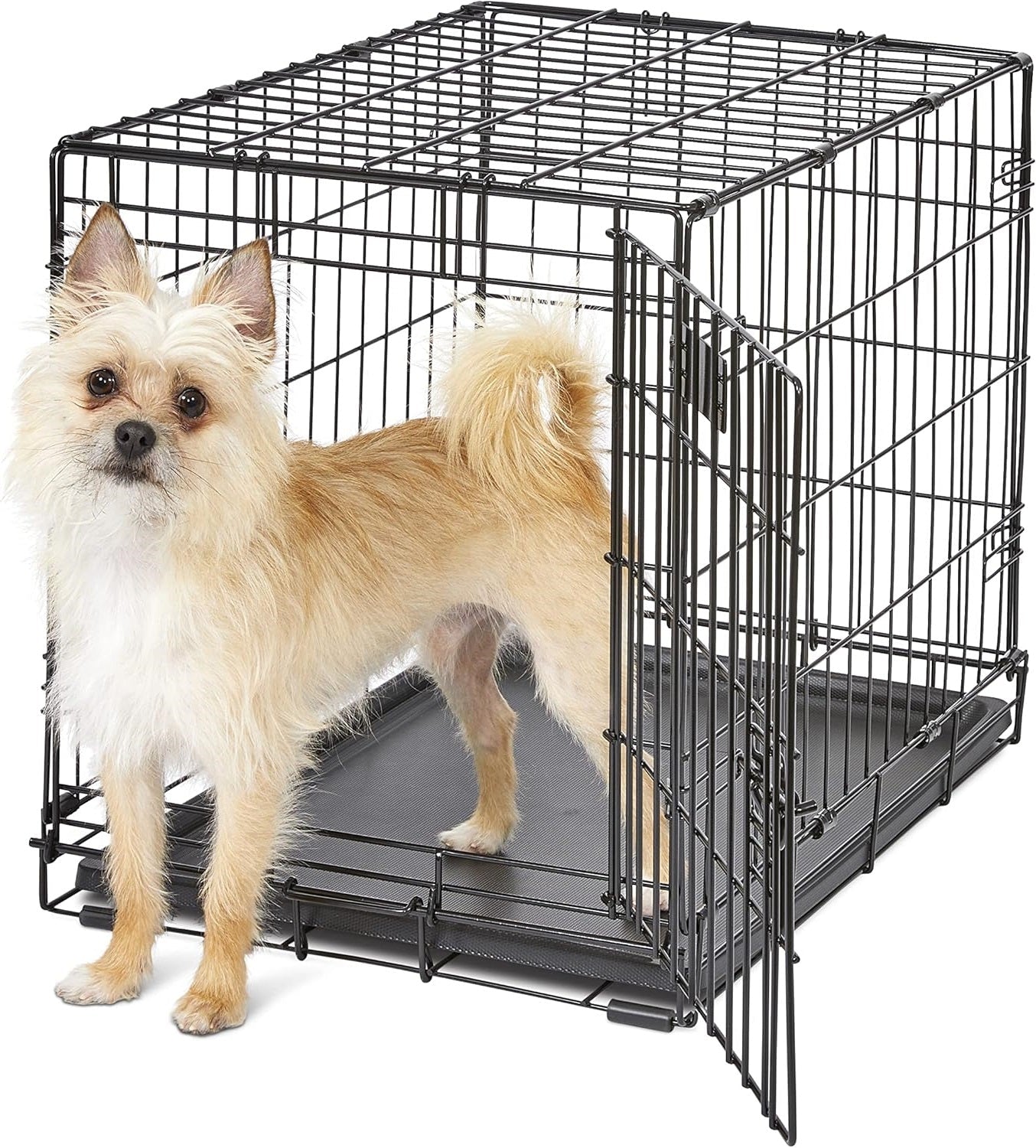 MidWest Homes for Pets Newly Enhanced Single & Double Door iCrate Dog Crate, Includes Leak-Proof Pan