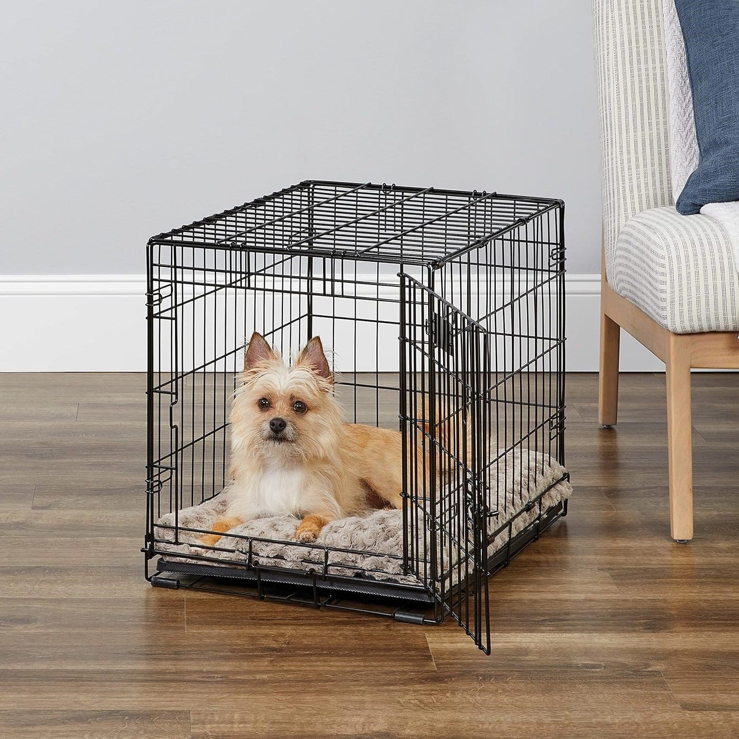 MidWest Homes for Pets Newly Enhanced Single & Double Door iCrate Dog Crate, Includes Leak-Proof Pan